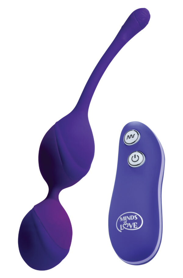 Boules de Boules de Geisha vibrantes MINDS of LOVE TrainBalls Vibro Remote Duo Egg lila